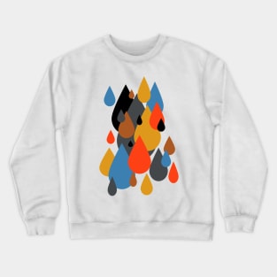 Mid Century Modern Rain Drops on Your Head Crewneck Sweatshirt